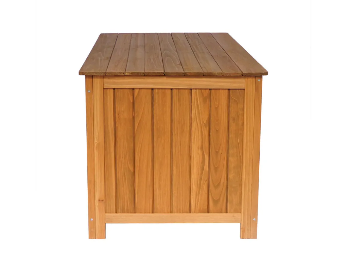 Coffre de jardin en bois "Macao" - 130 x 64 x 60 cm - Marron