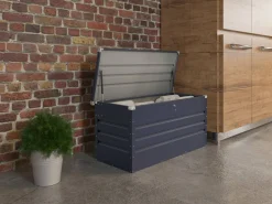 Coffre de jardin métal "Store" - 480 L - 132 x 61 x 60 cm - Gris