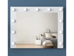 Coiffeuse avec miroir en bois