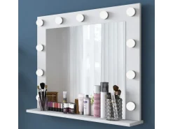 Coiffeuse avec miroir en bois