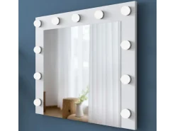 Coiffeuse avec miroir en bois