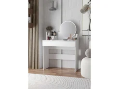 Coiffeuse avec miroir en bois