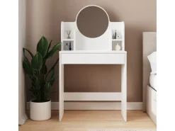 Coiffeuse avec miroir en bois 