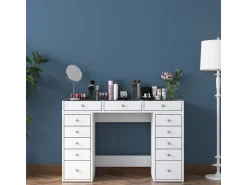 Coiffeuse avec tiroirs intégrés en bois