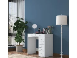 Coiffeuse avec tiroirs intégrés en bois