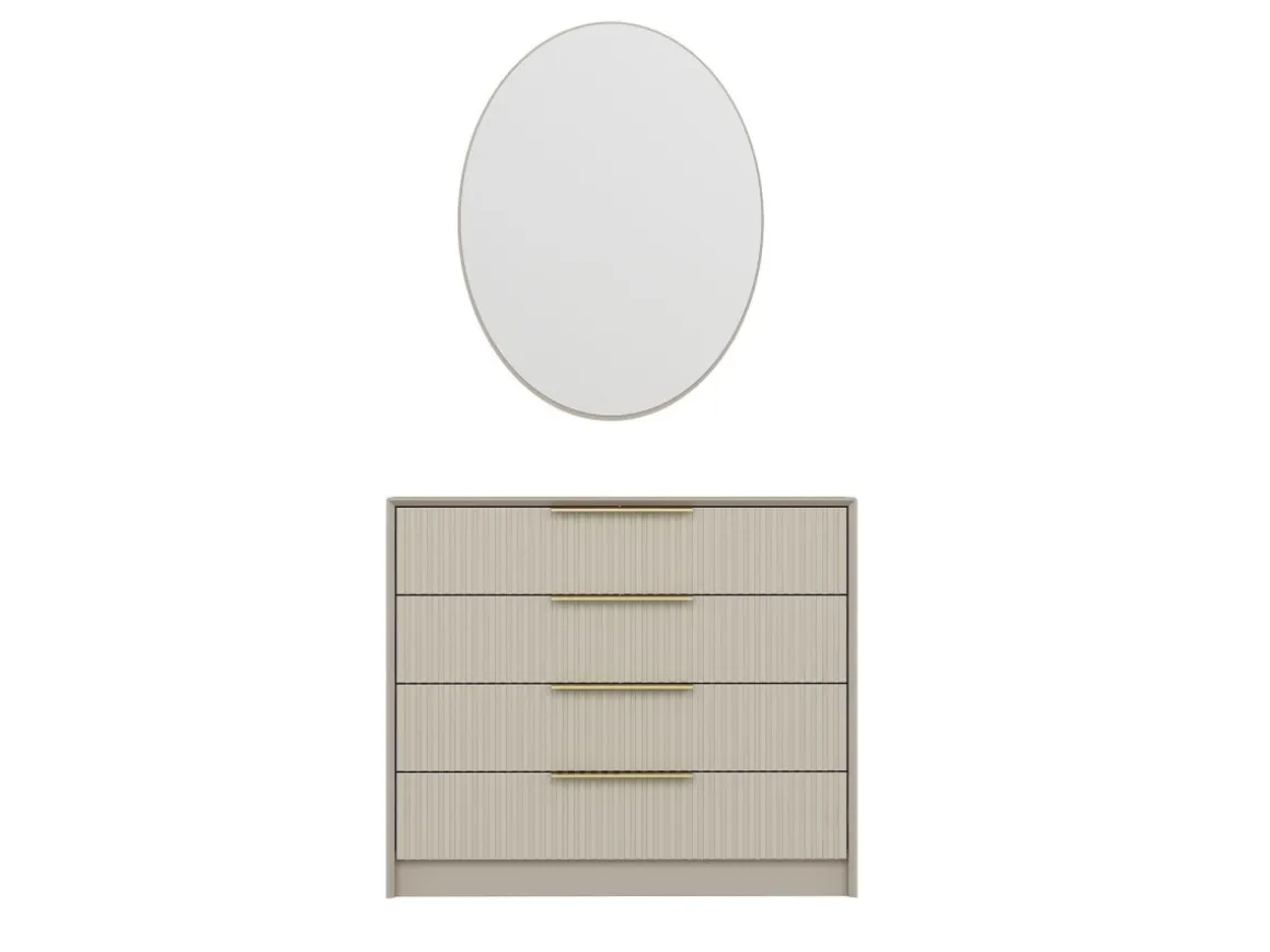 Commode en bois "Kale" - 100 x 45 x 85 cm - Beige