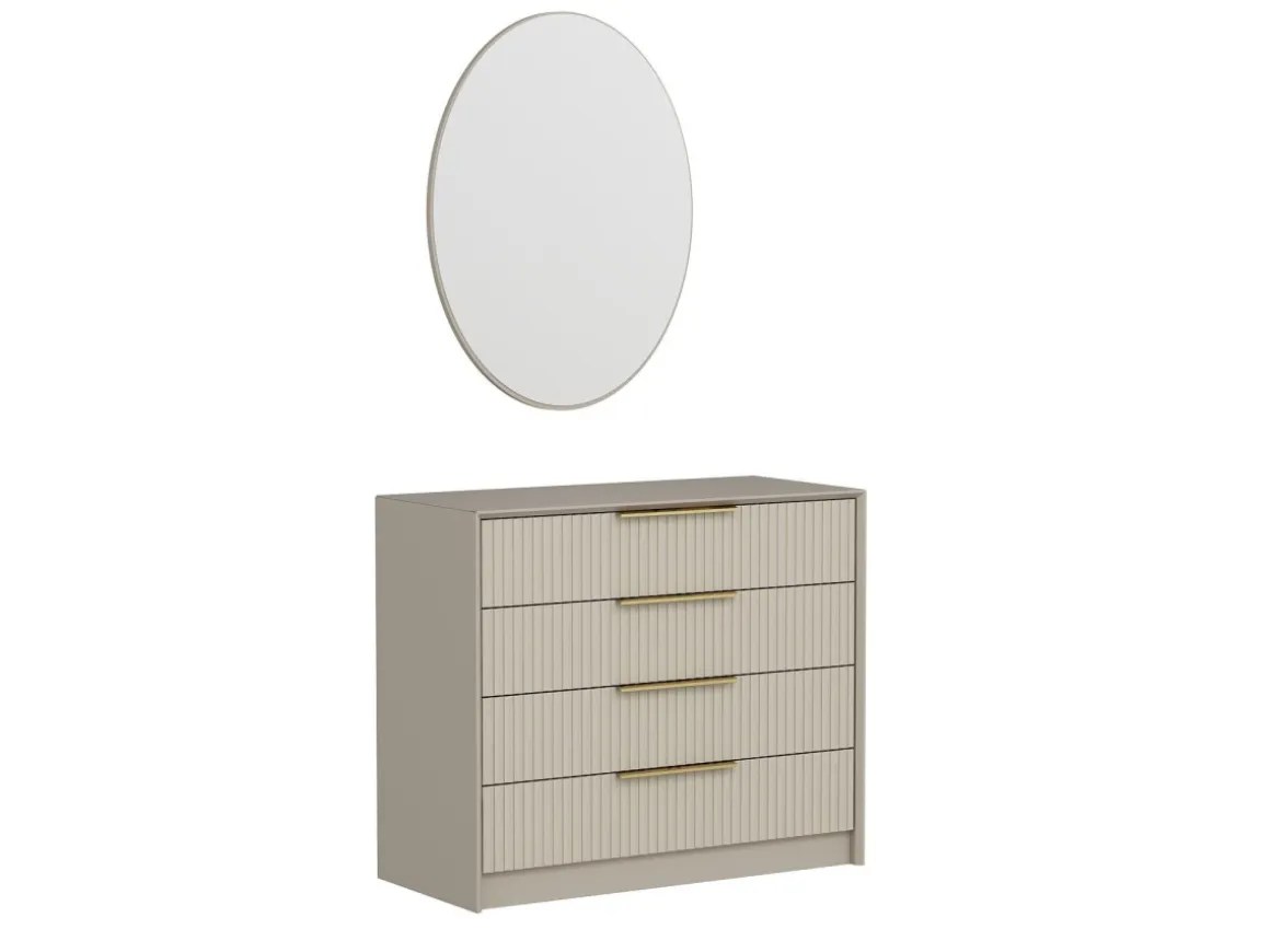 Commode en bois "Kale" - 100 x 45 x 85 cm - Beige