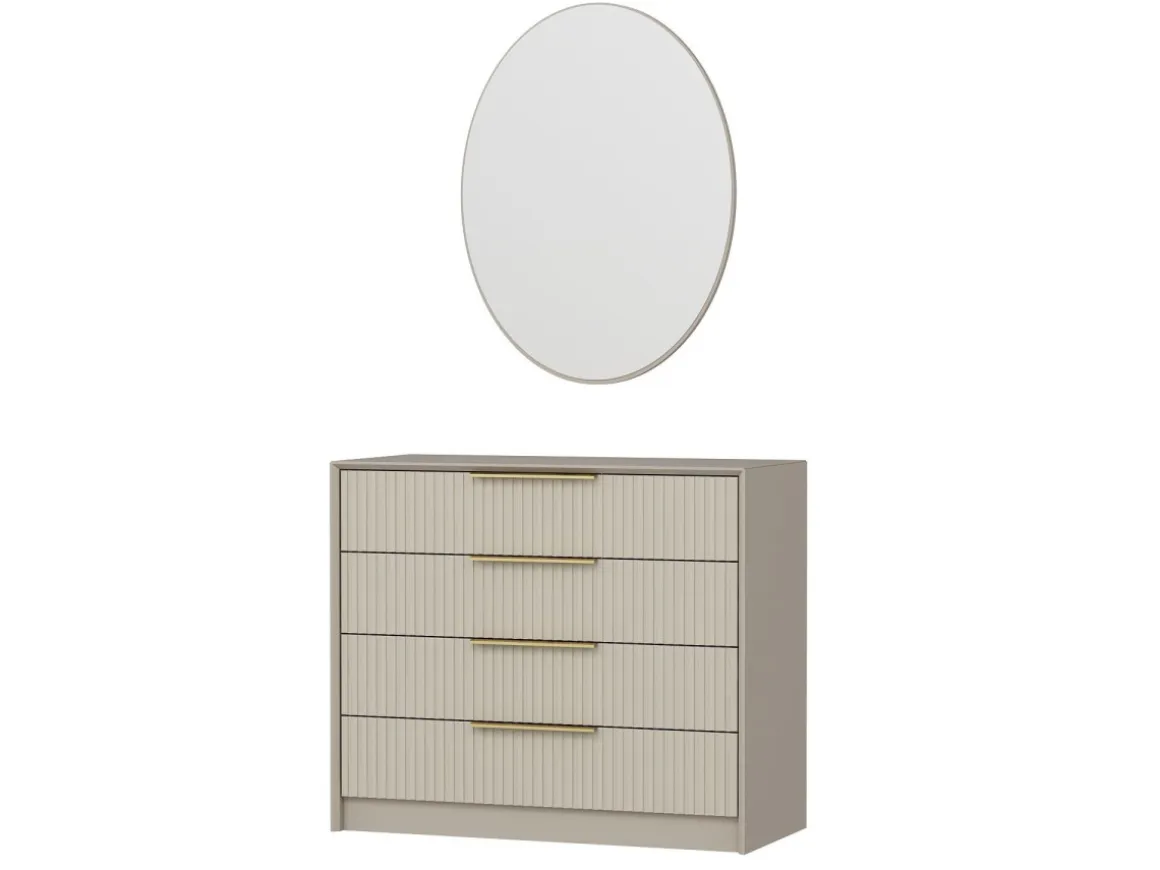 Commode en bois "Kale" - 100 x 45 x 85 cm - Beige