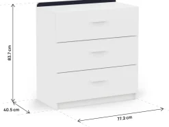 Commode pour enfant "Reverso" - Blanc mat