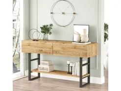 Console en bois "ML23" - 138 x 43 x 75 cm - Beige