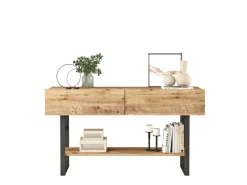 Console en bois "ML23" - 138 x 43 x 75 cm - Beige