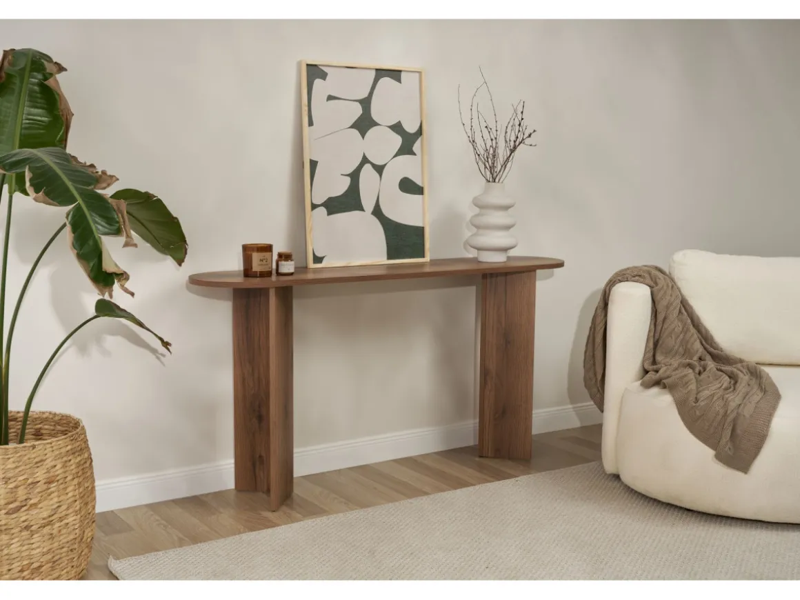 Console en bois "Sira" - 150 x 35 x 75 cm - Noyer
