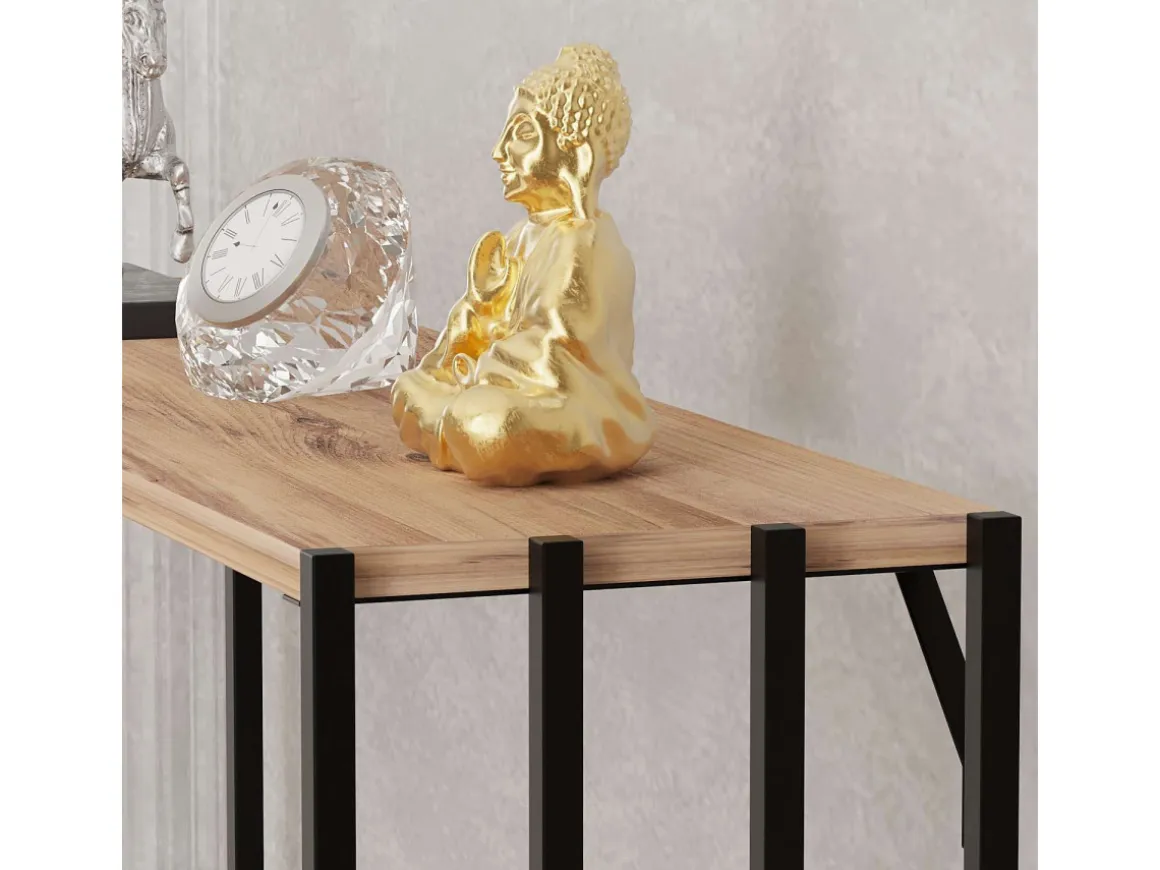 Console en bois "Verona" - 90 x 26 x 74 cm - Pin noir de l'Atlantique