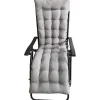 Coussin pour fauteuil de jardin en tissu "Romy" - 164 x 52 x 10 cm - Gris clair