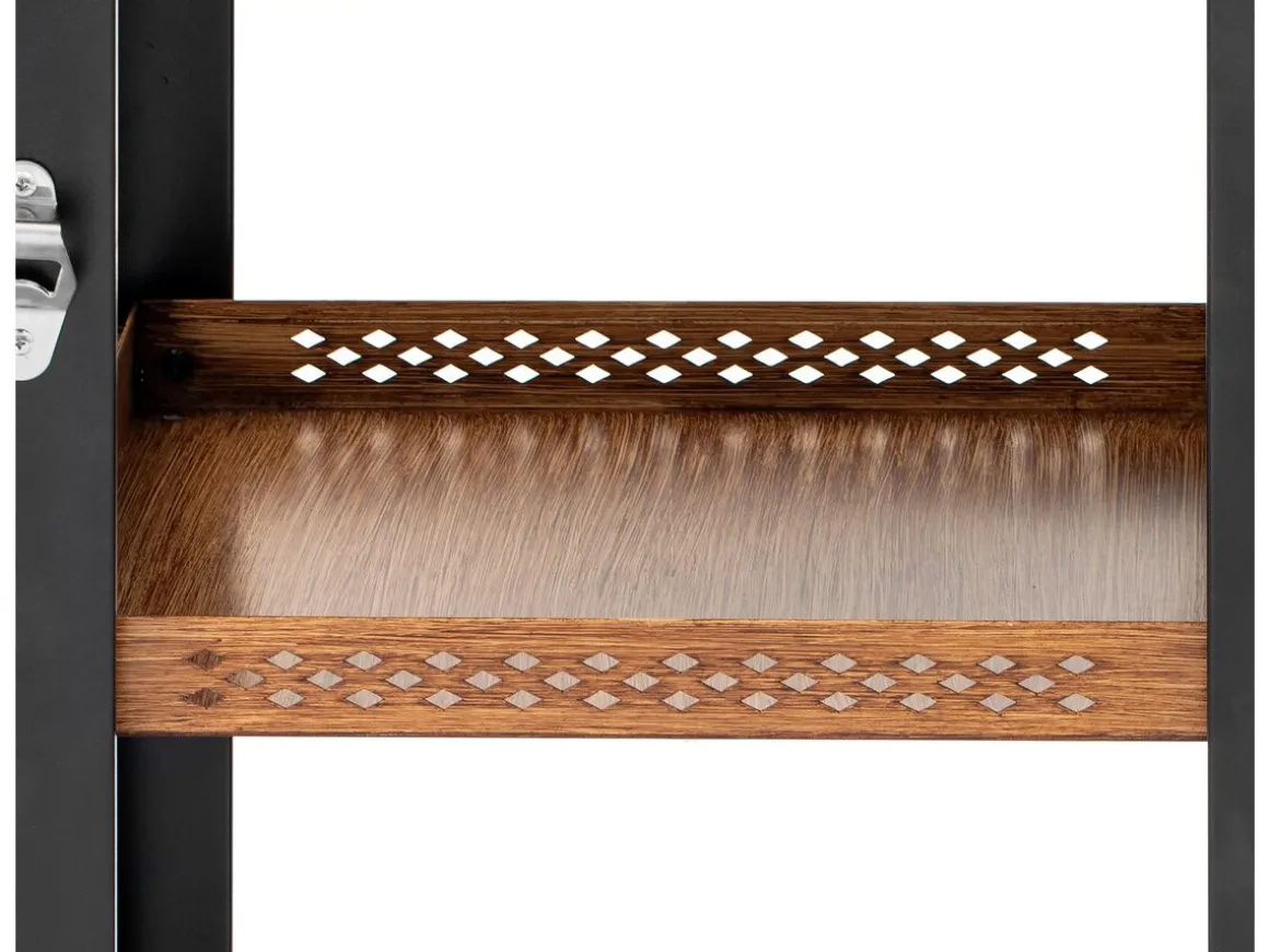 Desserte de barbecue en métal "Gelia" - 117 x 59 x 80 cm - Noir