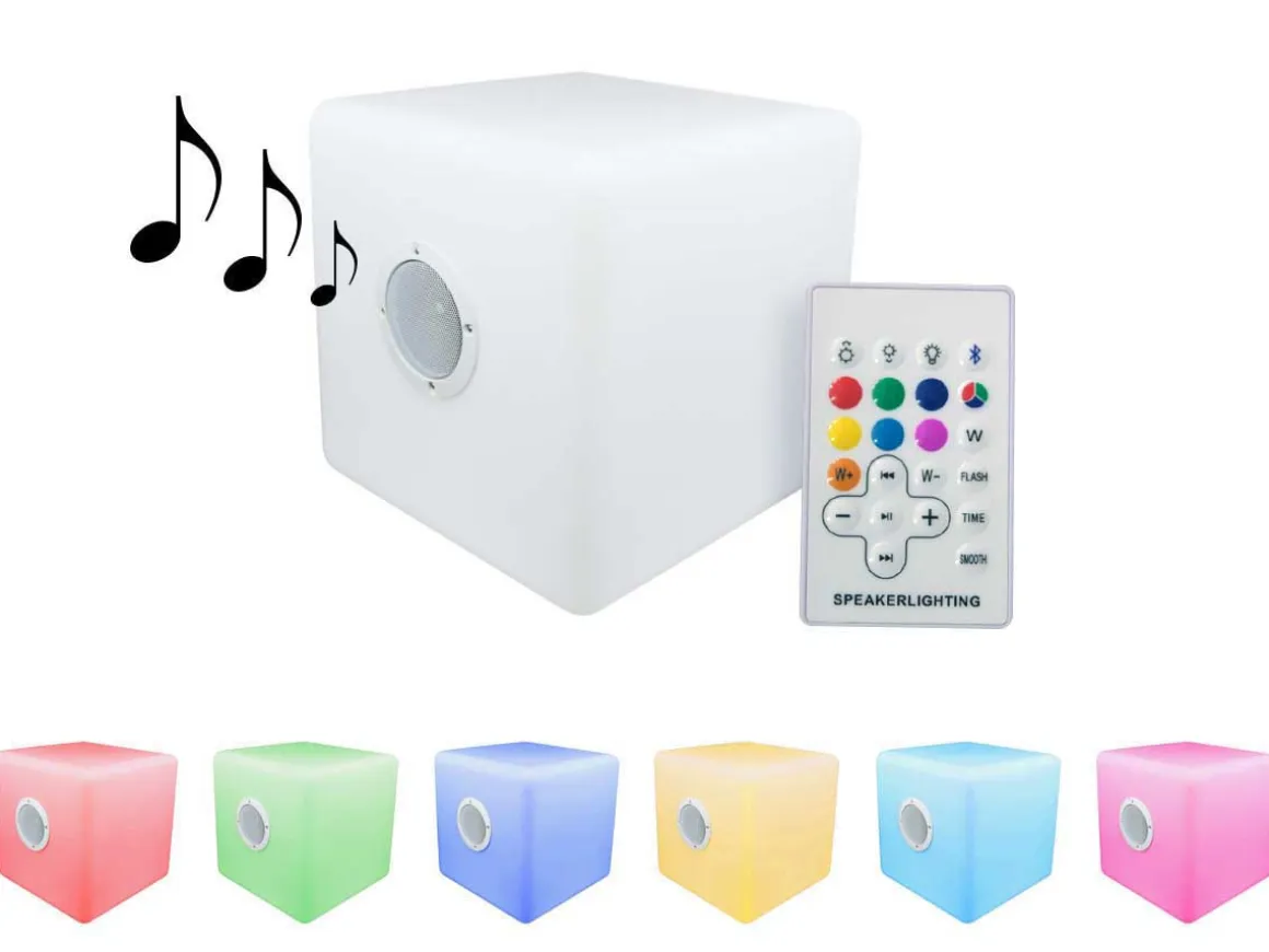 Eclairage LED sonore Bluetooth de jardin "Cuba 1" - 40 x 40 cm