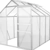 Embase en acier galvanisé pour serre jardin "Basilic" - 4,75 m² - Gris