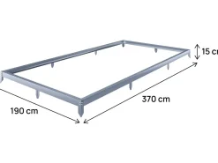 Embase en acier galvanisé pour serre jardin 