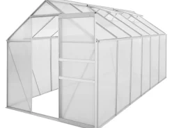Embase en acier galvanisé pour serre jardin 