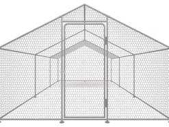 Enclos à poules 18 m² parc grillagé 6 x 3 x 2 M acier galvanisé