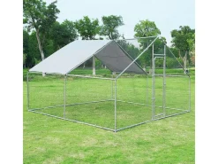 Enclos à poules 9 m² parc grillagé 3 x 3 x 2 M acier galvanisé