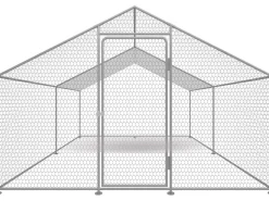 Enclos à poules 9 m² parc grillagé 3 x 3 x 2 M acier galvanisé