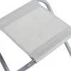 Ensembe table de camping et 4 tabourets pliants - 125 x 60 cm - Blanc