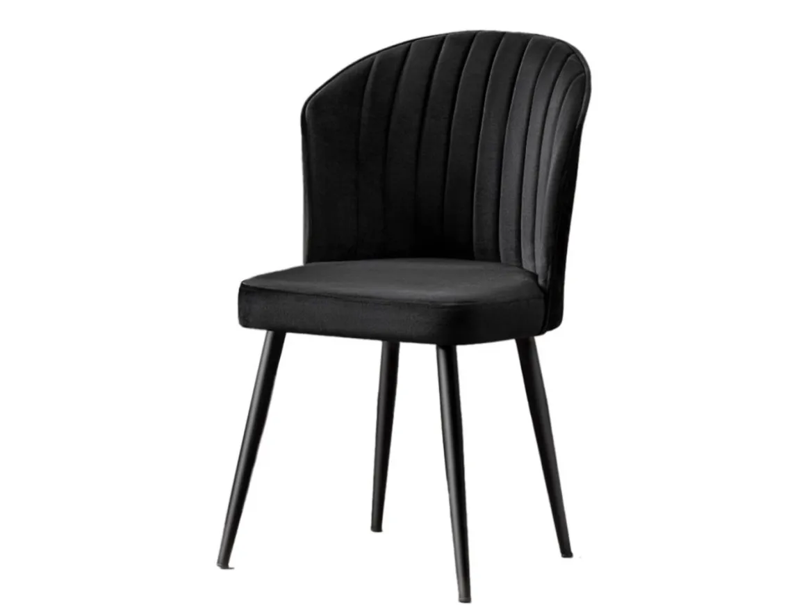 Ensemble de chaises (4 pièces) en bois "Rubi" - 52 x 42 x 85 cm - Noir