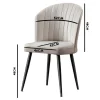 Ensemble de chaises (2 pièces) en bois "Rubi" - 52 x 42 x 85 cm - Noir
