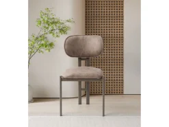 Ensemble de chaises (2 pièces) en métal "Muriz" - Vison