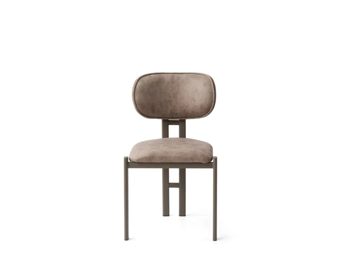 Ensemble de chaises (2 pièces) en métal "Muriz" - Vison