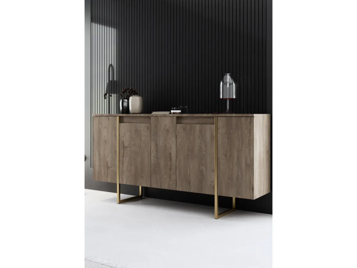 Ensemble de meubles de salon en bois "Luxe" - 160 x 35 x 80 cm - Marron