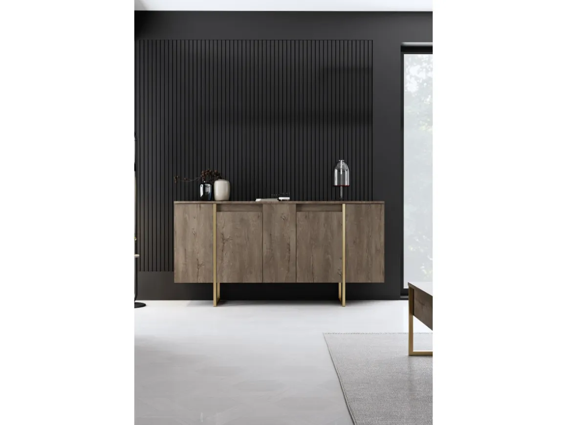 Ensemble de meubles de salon en bois "Luxe" - 160 x 35 x 80 cm - Marron