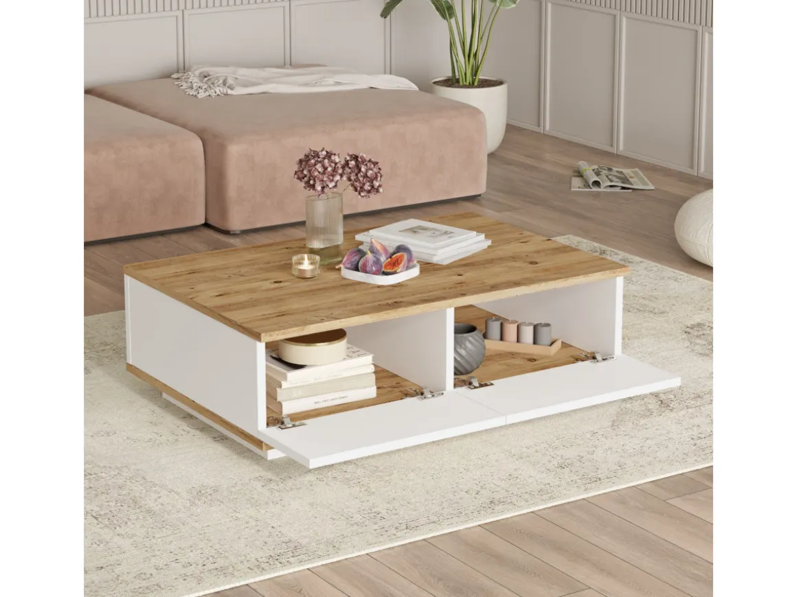 Ensemble de meubles de salon en bois "FR17" - 180 x 44 x 44 cm - Blanc