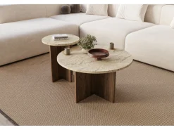 Ensemble de table basse en bois