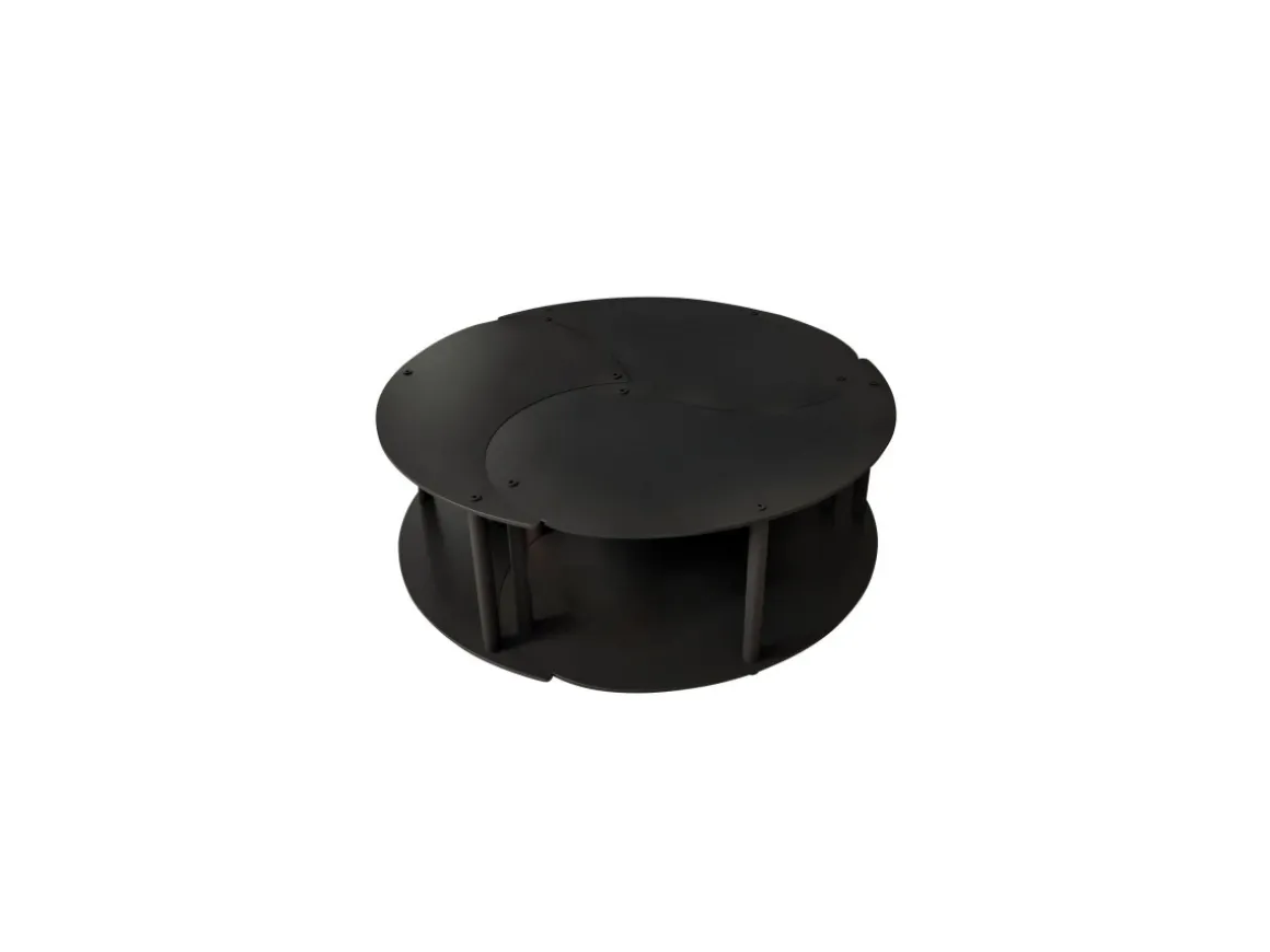 Ensemble de table basse en bois "Yin" 70 x 70 x 38 cm - Noir