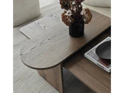 Ensemble de table basse en bois