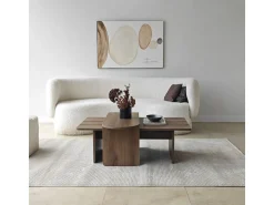 Ensemble de table basse en bois