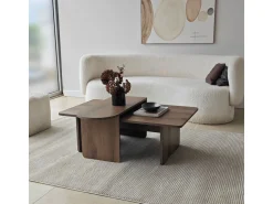 Ensemble de table basse en bois