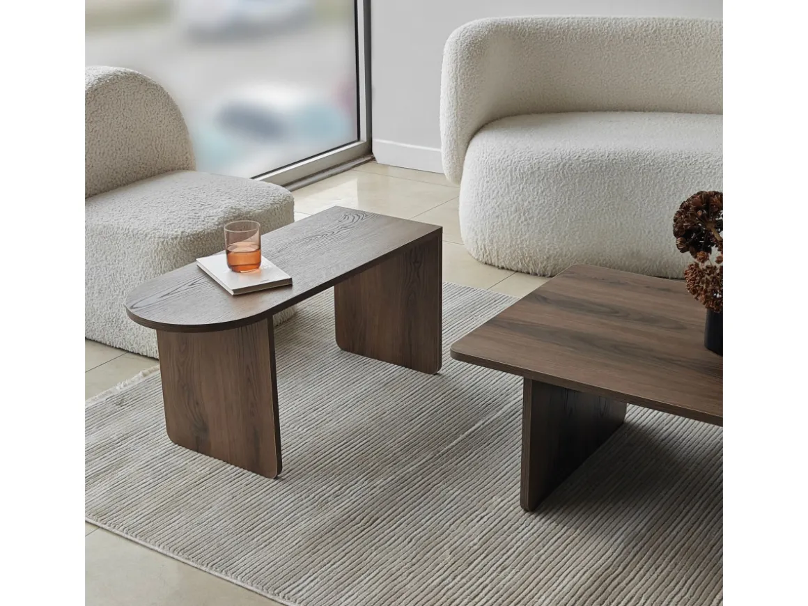 Ensemble de table basse en bois "Paris" 105 x 60 x 35 cm - Bronze