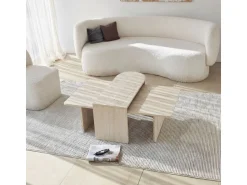 Ensemble de table basse en bois "Paris" 105 x 60 x 35 cm - Bronze