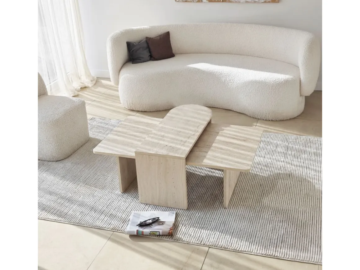 Ensemble de table basse en bois "Paris" 105 x 60 x 35 cm - Bronze