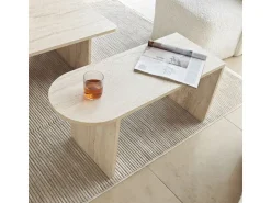 Ensemble de table basse en bois