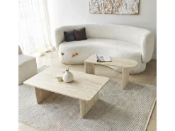 Ensemble de table basse en bois