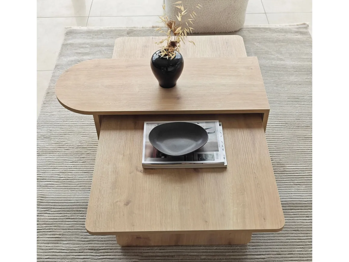 Ensemble de table basse en bois "Paris" 105 x 60 x 35 cm - Bronze