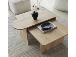Ensemble de table basse en bois "Paris" 105 x 60 x 35 cm - Bronze