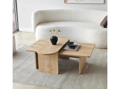 Ensemble de table basse en bois