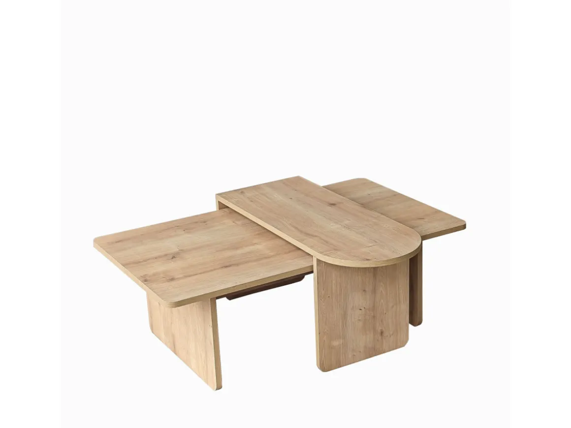 Ensemble de table basse en bois "Paris" 105 x 60 x 35 cm - Bronze