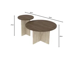 Ensemble de table basse en bois 