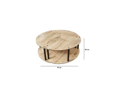 Ensemble de table basse en bois